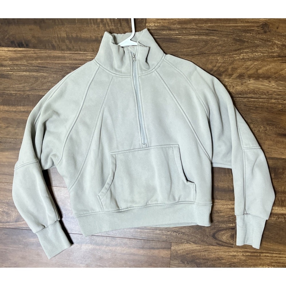 Fly Boutique Gray Crop 1/2 Zip Sweatshirt Womens M